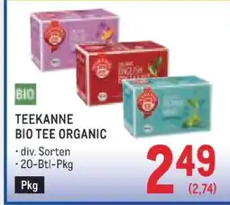 Metro Teekanne BIO Tee Organic Angebot