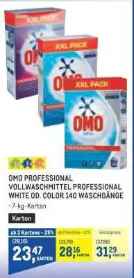 Metro OMO PROFESSIONAL VOLLWASCHMITTEL PROFESSIONAL WHITE OD. COLOR 140 WASCHGÄNGE Angebot