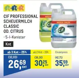 Metro CIF PROFESSIONAL SCHEUERMILCH CLASSIC OD. CITRUS Angebot
