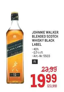 Metro Johnnie Walker Blended Scotch Whisky Black Label Angebot