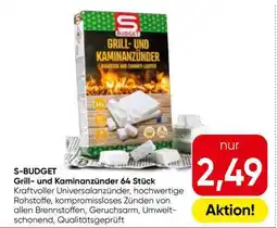 Eurospar S-BUDGET Grill- und Kaminanzünder 64 Stück Angebot