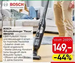 Eurospar BOSCH Akkustaubsauger Flexxo BBH32101 Angebot