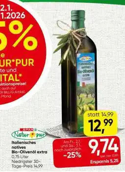 Eurospar Italienisches natives Bio-Olivenöl extra Angebot