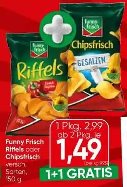 Eurospar Funny Frisch Riffels oder Chipsfrisch Angebot