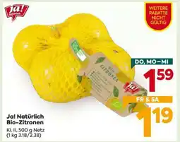 Billa Ja! Natürlich Bio-Zitronen Angebot