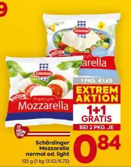 Billa Schärdinger Mozzarella normal od. light Angebot