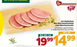 Billa Ja! Natürlich Bio-Karreeschnitzel vom Strohschwein Angebot