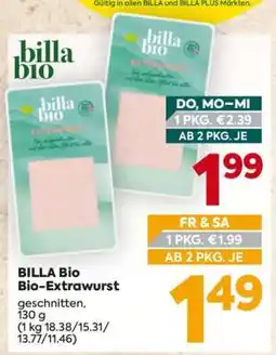 Billa BILLA Bio Bio-Extrawurst Angebot