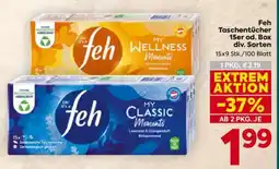Billa Feh Taschentücher 15er od. Box div. Sorten Angebot