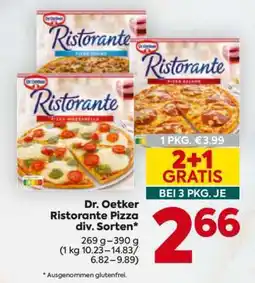 Billa Dr. Oetker Ristorante Pizza div. Sorten Angebot