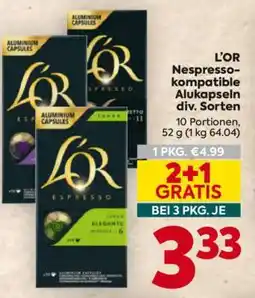 Billa L'OR Nespresso-kompatible Alukapseln div. Sorten Angebot