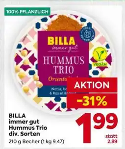 Billa BILLA immer gut Hummus Trio div. Sorten Angebot