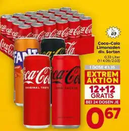 Billa Coca-Cola Limonaden div. Sorten Angebot