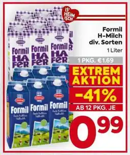 Billa Formil H-Milch div. Sorten Angebot