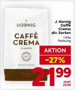 Billa J. Hornig Caffè Crema div. Sorten Angebot