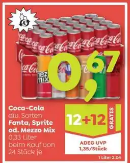 ADEG Coca-Cola div. Sorten Fanta, Sprite od. Mezzo Mix Angebot