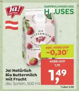 ADEG Ja! Natürlich Bio Buttermilch mit Frucht Angebot