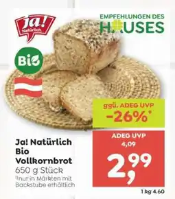 ADEG Ja! Natürlich Bio-Vollkornbrot Angebot
