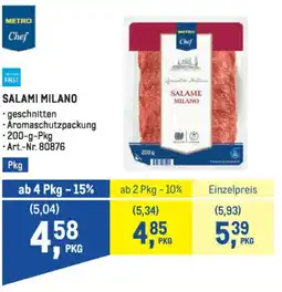 Metro Salame milano Angebot