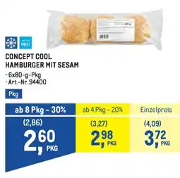 Metro Concept cool hamburger mit sesam Angebot