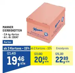 Metro Manner eierbiskotten Angebot
