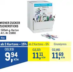 Metro Wiener zucker zuckersticks Angebot
