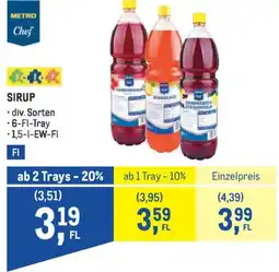 Metro Sirup Angebot