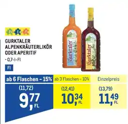 Metro Gurktaler alpenkräuterlikör oder aperitif Angebot