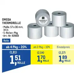 Metro Omega thermorolle Angebot