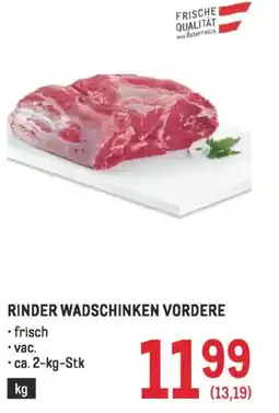 Metro Rinder wadschinken vordere Angebot