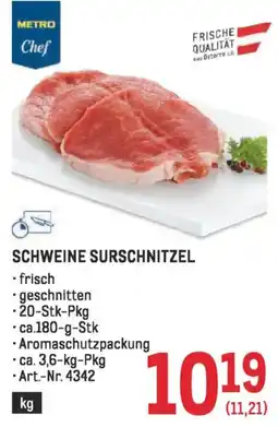 Metro Schweine surschnitzel Angebot