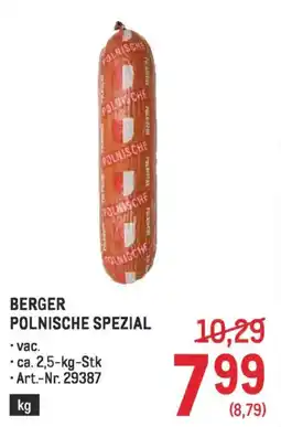 Metro Berger polnische spezial Angebot