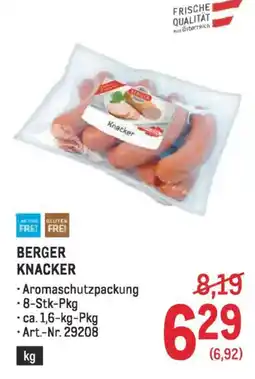 Metro Berger knacker Angebot