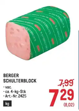 Metro Berger schulterblock Angebot