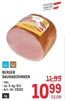 Metro Berger saunaschinken Angebot