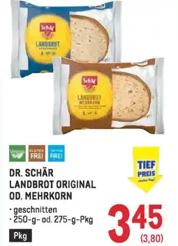 Metro Dr. schär landbrot original od. mehrkorn Angebot
