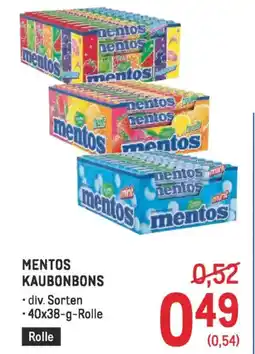 Metro MENTOS KAUBONBONS Angebot
