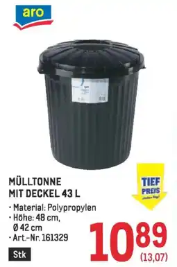 Metro Mülltonne mit deckel Angebot