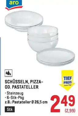 Metro Schüsseln, pizza- od. pastateller Angebot