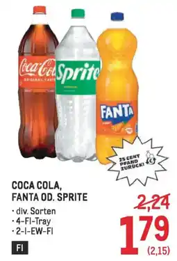 Metro Coca cola, fanta od. sprite Angebot