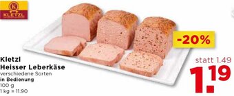 Unimarkt Kletzl Heisser Leberkäse 100g Angebot