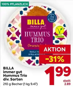 Billa Billa immer gut hummus trio Angebot