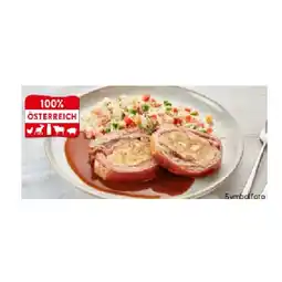 Interspar Gefüllter Kalbsrollbraten mit Gemüsereis und Natursaft INTERSPAR Angebot