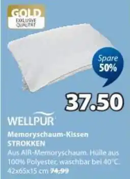 JYSK Memoryschaum-Kissen 42x65x15 WELLPUR STROKKEN Angebot