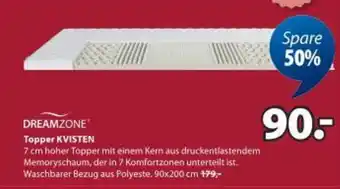 Topper KVISTEN weiß