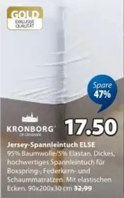 JYSK Jersey-Spannleintuch ELSE weiß Angebot