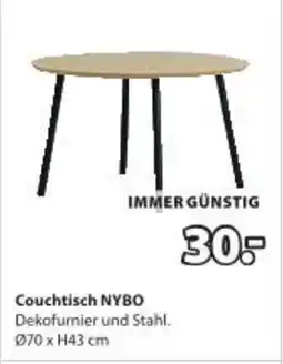JYSK Couchtisch NYBO Ø70 Eiche warm/schwarz Angebot