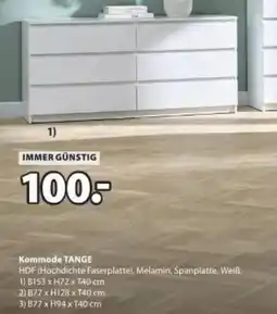JYSK 3+3 Schubladen Kommode TANGE weiß Angebot