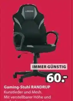 JYSK Gaming-Stuhl RANDRUP schwarz Kunstleder/Mesh Angebot