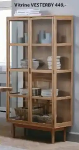 JYSK VESTERBY Vitrine VESTERBY hoch 2 Türen Eiche natur Angebot